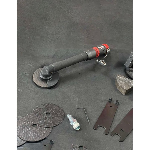 Master Palm 5-Inch Long Neck Cut-Off Tool with 3-Inch Cutting Wheel, 19,000 RPM, Extended Shank Pneumatic Air Saw