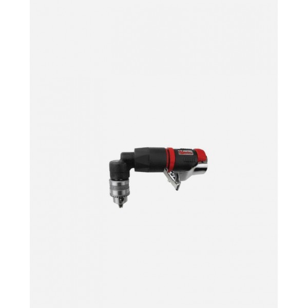 Master Palm High Speed Mini 1/4" Right Angle Pneumatic Air Drill Non Reversible - Keyed Jacobs Chuck - 4500 rpm